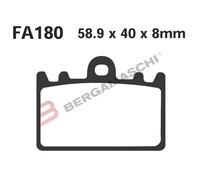 PASTIGLIE FRENI PER SUZUKI RGV250 KAWASAKI ZXR 400 EBC FA180 ORGANICA MOTO