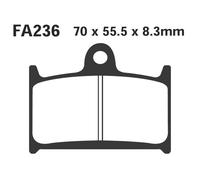 PASTIGLIE FRENI PER TRIUMPH SPEED TRIPLE ANTERIORE EBC FA236 ORGANICA MOTO