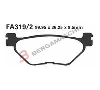 FA319/2 PASTIGLIE ORGANICHE POSTERIORI EBC YAMAHA XVS 950 XR SCR950 2017-2018