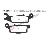 FA444TT BRAKE PAD FA-TT SERIES CARBON FIBER YAMAHA YFM 700 FG 4X4 GRIZZLY 2011
