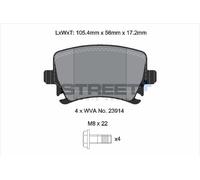 Pastiglie Freni VW EOS (1F7, 1F8) 2.0 FSI Anno 03/06?05/08 kW 110 CV 150