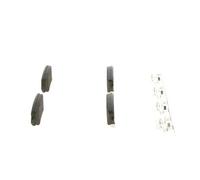 Bosch BP1190 - Pastiglie Freni Auto, Asse Posteriore - Qualità Bosch - Riduzione del Rumore e della Polvere - Certificazione ECE-R90 - Senza Rame - 1 Confezione da 4 Pastiglie - Con Accessori