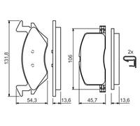 BOSCH 0 986 424 264 Kit pastiglie freni