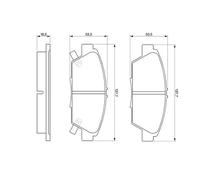 Set di pastiglie freno BOSCH 0 986 424 289, anteriore