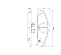 Bosch BP301 - Pastiglie Freni Auto, Asse Anteriore - Qualità Bosch - Riduzione del Rumore e della Polvere - Certificazione ECE-R90 - Senza Rame - 1 Confezione da 4 Pastiglie