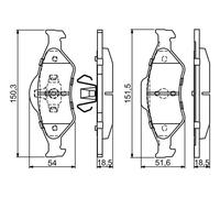 Set di pastiglie freno BOSCH 0 986 424 645, anteriore