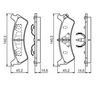 Set di pastiglie freno BOSCH 0 986 424 655, posteriore