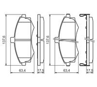 Set di pastiglie freno BOSCH 0 986 424 810, anteriore