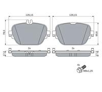 BOSCH 0 986 424 858 Kit pastiglie freni
