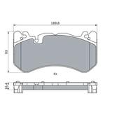 Set di pastiglie freno BOSCH 0 986 424 861, anteriore