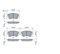 BOSCH 0 986 424 863 Kit pastiglie freni
