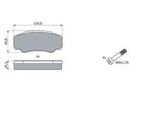 BOSCH 0 986 424 876 Kit pastiglie freni