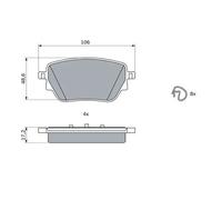 BOSCH Kit pastiglie freno 0 986 424 889
