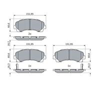 Set di pastiglie freno BOSCH 0 986 424 916, anteriore
