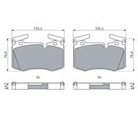 Bosch Kit pastiglie freno 0 986 424 918 – anteriore, set di 4 (ECE-R90)