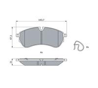 Set di pastiglie freno BOSCH 0 986 424 929, anteriore