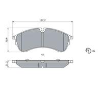 BOSCH 0 986 424 930 Kit pastiglie freni