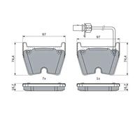 BOSCH 0 986 424 949 Kit pastiglie freno, Freno a disco per AUDI