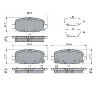 BOSCH Kit pastiglie freno 0 986 424 963
