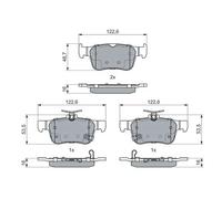 BOSCH 0 986 460 019 Kit pastiglie freni
