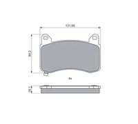 BOSCH 0 986 460 085 Kit pastiglie freni