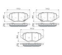 Pastiglie freno 0 986 460 326 BOSCH per MG MG HS MG ZS SUV