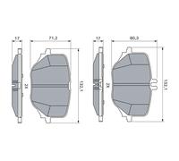 Pastiglie freno 0 986 460 464 BOSCH per MERCEDES-BENZ CLASSE S CLASSE E GLC