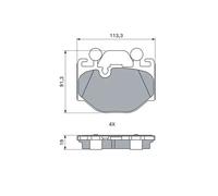 Pastiglie freno 0 986 460 482 BOSCH per BMW 5