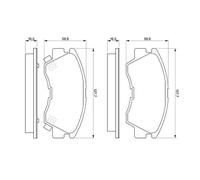 Pastiglie freno 0 986 460 978 BOSCH per MITSUBISHI PAJERO I Canvas Top PAJERO I