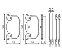 Pastiglie freno 0 986 466 350 BOSCH per CITROËN BX BX Break BX Van
