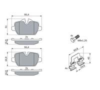 Set di pastiglie freno BOSCH 0 986 494 269, posteriore