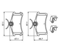 Set di pastiglie freno BOSCH 0 986 494 274, posteriore