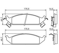 Pastiglie freno 0 986 494 313 BOSCH per CHRYSLER DODGE