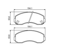 Pastiglie freno 0 986 494 314 BOSCH per KIA K2500 Pianale piatto/Telaio K2700