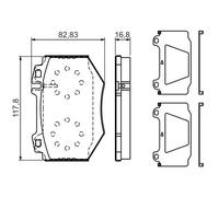 Pastiglie freno 0 986 494 352 BOSCH per MERCEDES-BENZ CLASSE S