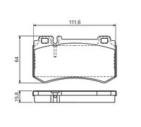 Kit PASTIGLIE FRENO POSTERIORE BOSCH MERCEDES CLASSE S S 65 AMG KW:450 dal 04>05