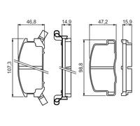 Pastiglie freno 0 986 494 412 BOSCH per TOYOTA MR2 I MR2 II MR2 III