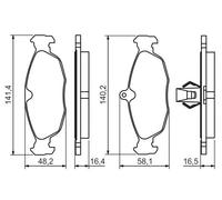 BOSCH Kit pastiglie freni
