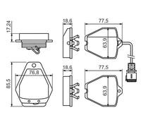 Set di pastiglie freno BOSCH 0 986 494 436, fronte