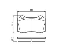 Bosch Set pastiglie freno 0 986 494 486 – Asse anteriore – 4 pastiglie