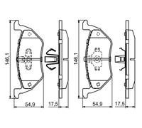 Set di pastiglie freno BOSCH 0 986 494 683, posteriore