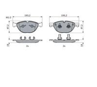 Pastiglie freno 0 986 494 955 BOSCH per JAGUAR XF I XK II Coupé F-TYPE Cabriolet