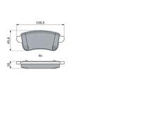 Pastiglie freno 0 986 494 978 BOSCH per RENAULT NISSAN