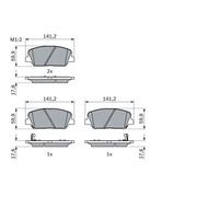 Set di pastiglie freno BOSCH 0 986 494 979, anteriore