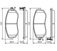 Pastiglie freno 0 986 495 125 BOSCH per SUBARU TOYOTA