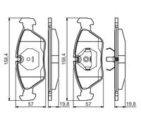 Pastiglie freno 0 986 495 162 BOSCH per BMW 3 5 6 3 Cabriolet