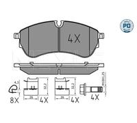 MEYLE Pastiglie Freno Bremsbelegsatz Frontale per Man Tge Bus VW Crafter Scatola