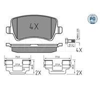 Pastiglie freno Assale posteriore 025 244 9618/PD MEYLE per VOLVO LAND ROVER