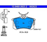Set di pastiglie freno ATE 13.0460-2623.2, posteriore