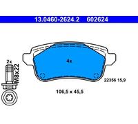 Pastiglie freno 13.0460-2624.2 ATE per RENAULT TALISMAN MEGANE IV Hatchback